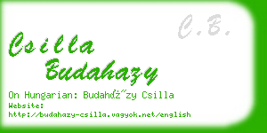 csilla budahazy business card